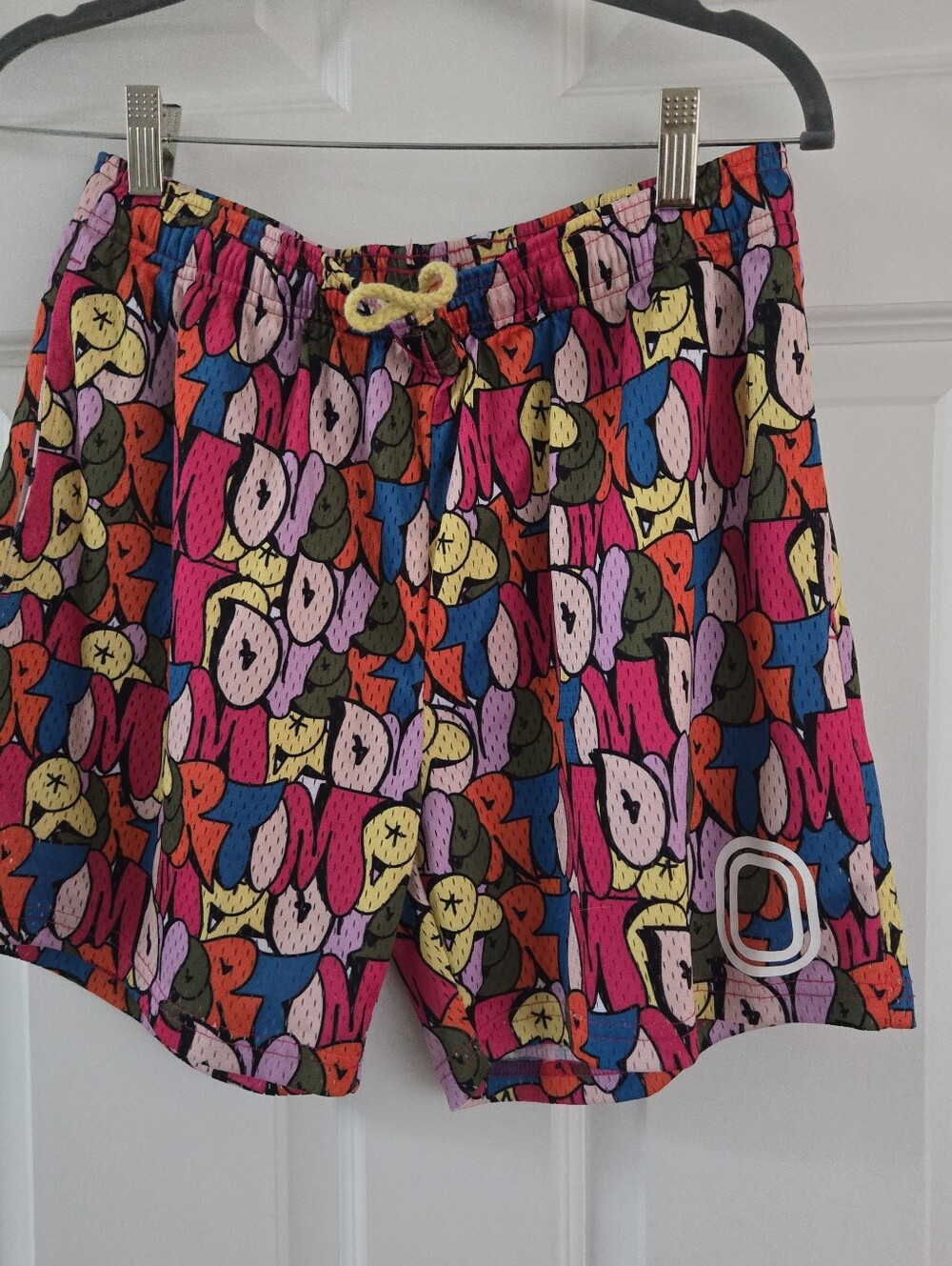 Overtime OT Colorful Graffiti Print Mesh Basketball Shorts Men's Small S